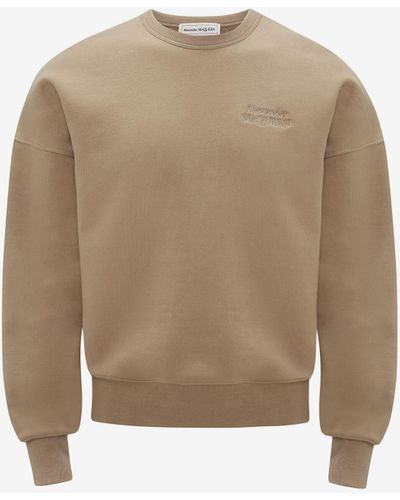 Alexander McQueen Brown Mcqueen Signature Sweatshirt - Natural