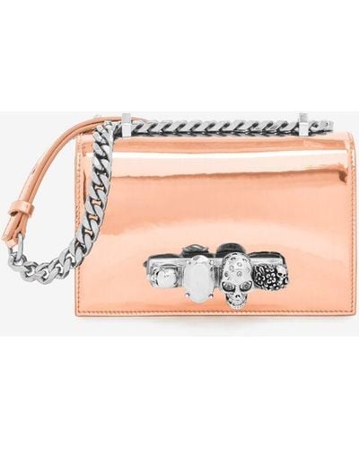 Alexander McQueen Borsa mini jewelled satchel - Neutro
