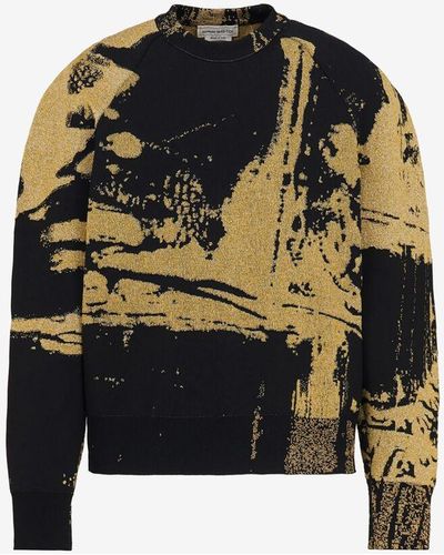 Alexander McQueen Black Fold Jacquard Sweater