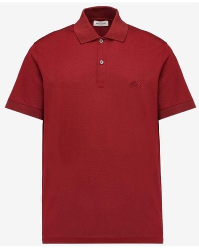 Alexander McQueen Polo à logo seal - Rouge