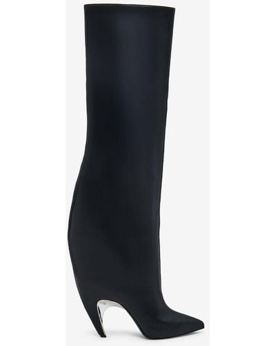 Alexander McQueen Black Armadillo Thigh-high Boot
