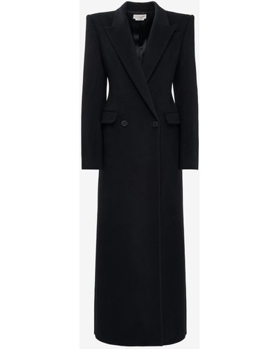 Alexander McQueen Double-breasted Tailored Coat - Black