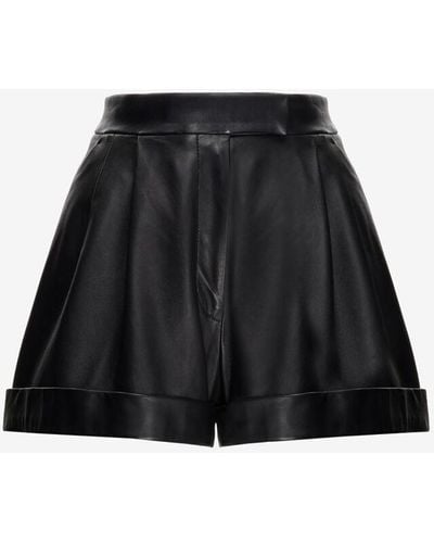 Black High Waisted Leather Shorts for Women - Up to 65% off