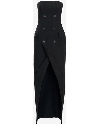 Alexander McQueen Tailored Bustier Dress - Black