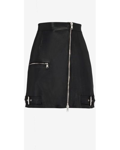 Alexander McQueen Biker Mini Skirt - Black