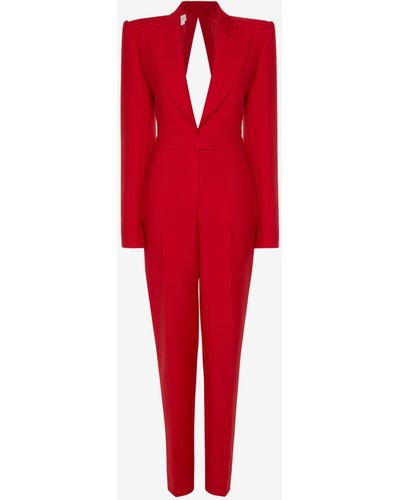 Alexander McQueen All-in-one tailoring-anzug - Rot