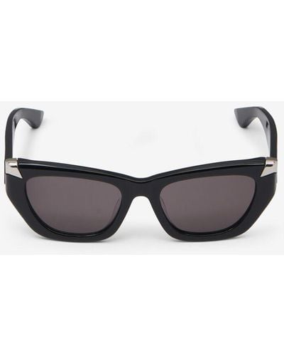 Alexander McQueen Black Punk Rivet Geometric Sunglasses