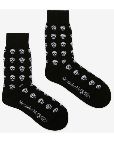 Alexander McQueen Short Skull Socks - Black