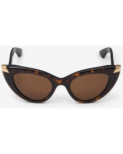 Alexander McQueen Brown Punk Rivet Cat-eye Sunglasses - Multicolor