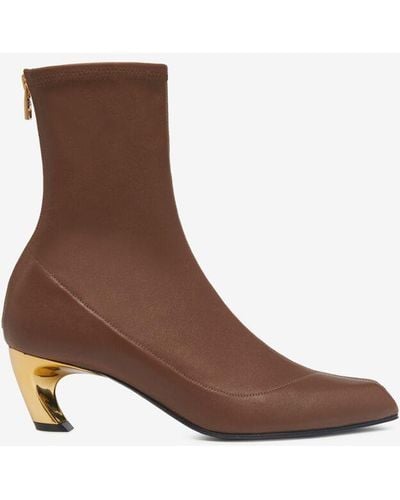 Alexander McQueen Brown Armadillo Ankle Boot