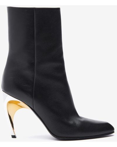 Alexander McQueen Armadillo 100 Leather Ankle Boots - Black