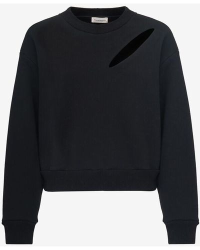 Alexander McQueen Slashed Sweatshirt - Black