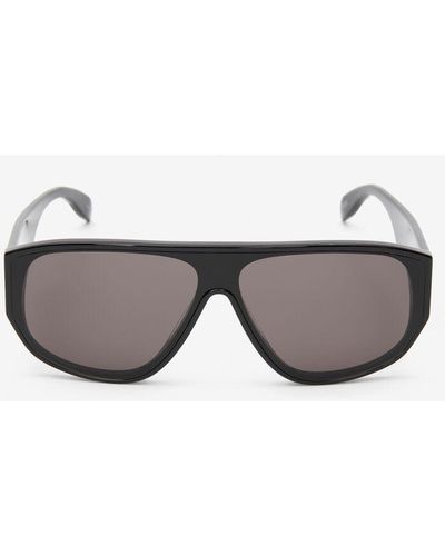 Alexander McQueen Unisex Mcqueen Graffiti Mask Sunglasses - Black