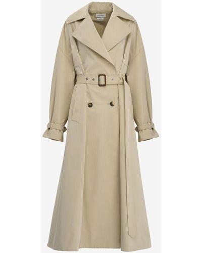 Alexander McQueen Coats > trench coats - Neutre