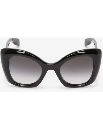 Alexander McQueen The Curve Butterfly Sunglasses - Black