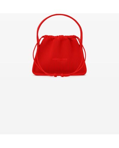 Alexander Wang Ryan Small Bag In Ribbed Knit - Red