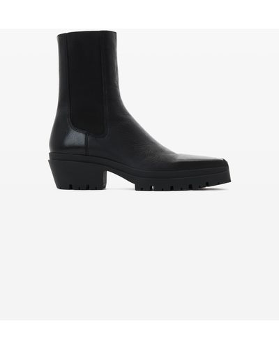 Alexander Wang Terrain Crackle Patent Leather Moto Boot - Black