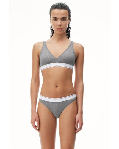 Alexander Wang Bralette In Ribbed Jersey - Multicolour