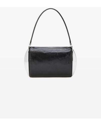 Alexander Wang Dome Barrel Pouchette In Leather - Black