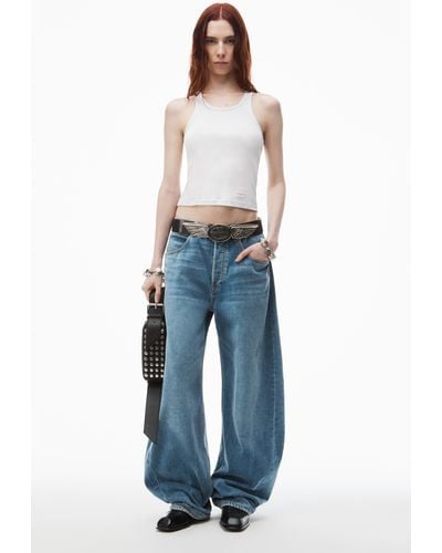 Alexander Wang Low-rise Rounded Oversized Jeans - Blue