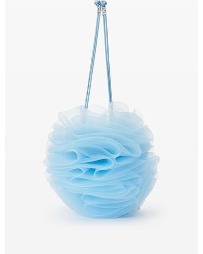 Alexander Wang Pom Bag In Tulle Mesh - Blue