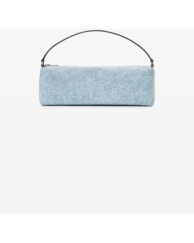 Alexander Wang Heiress Flex Denim Bag With Crystal Hotfix - Blue