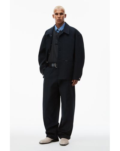 Alexander Wang Oversized Pocket Shirt In Cotton Twill - Black