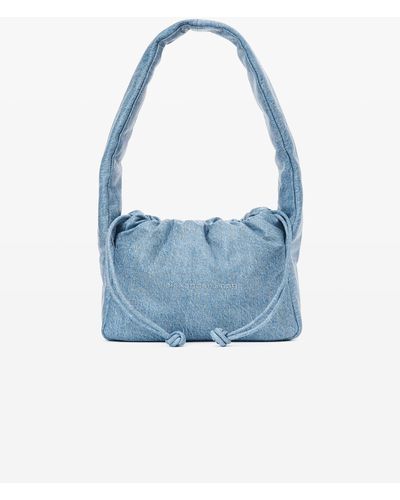 Alexander Wang Ryan Puff Small Bag In Trompe L'oeil - Blue