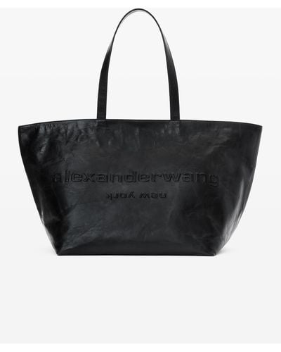 Alexander Wang Punch Leather Tote Bag - Black