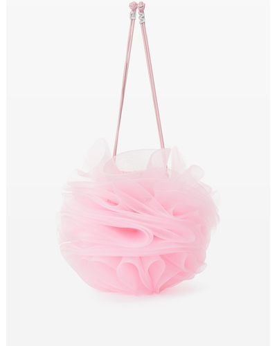 Alexander Wang Pom Bag In Tulle Mesh - Pink