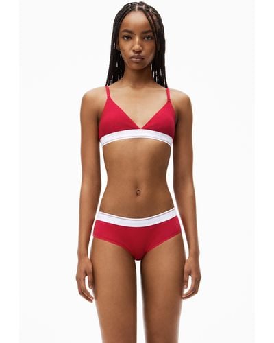 Alexander Wang Bralette In Ribbed Jersey - Red