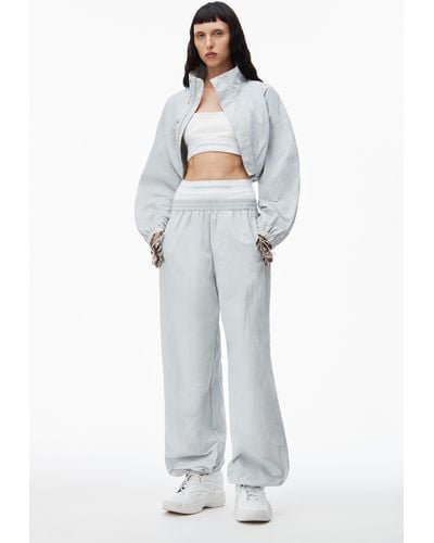 Alexander Wang Bolero Track Jacket With Bra Top - White