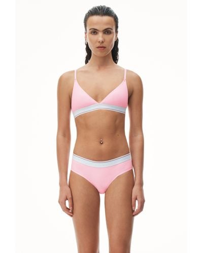 Alexander Wang Bralette In Ribbed Jersey - Pink