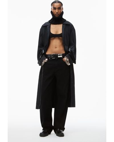 Alexander Wang Leather Belted Balloon Jeans - Black