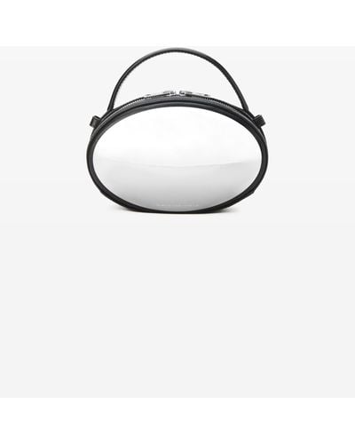Alexander Wang Dome Small Crossbody Bag In Crackle Patent Leather - Blue
