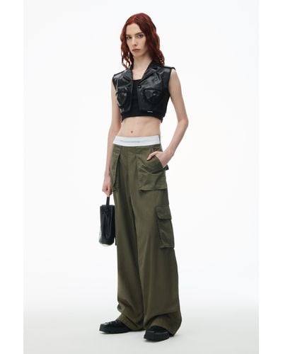 Alexander Wang Mid-rise Cargo Rave Pants In Cotton Twill - Multicolour