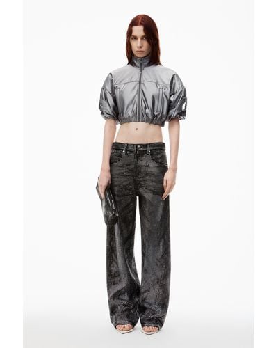 Alexander Wang Cropped Track Jacket - Multicolour