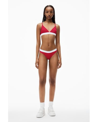 Alexander Wang Thong In Ribbed Jersey - Red