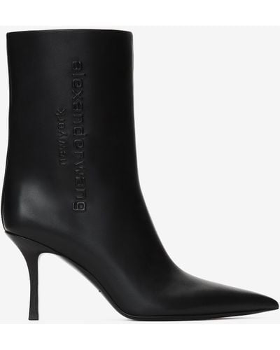 Alexander Wang Delphine Ankle Boot In Leather - Black