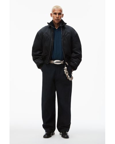 Alexander Wang Elasticated Tailored Trouser In Twill - Black