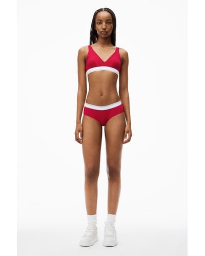 Alexander Wang Brief Underwear In Ribbed Jersey - Red