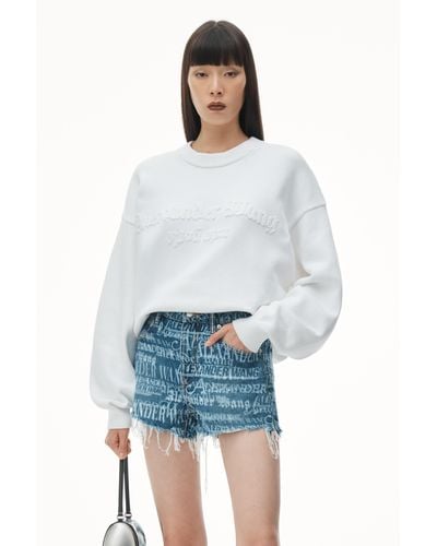 Alexander Wang Pullover With Hand Crochet Logo - White