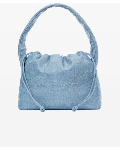 Alexander Wang Ryan Puff Large Bag In Trompe-l'oeil - Blue