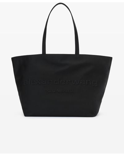 Alexander Wang Punch Tote Bag In Nylon Canvas - Black