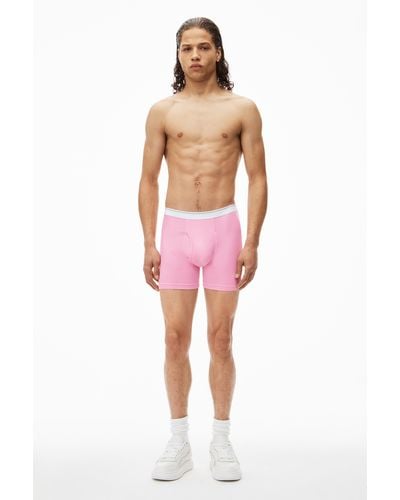 Alexander Wang Boxer Brief In Ribbed Jersey - Pink
