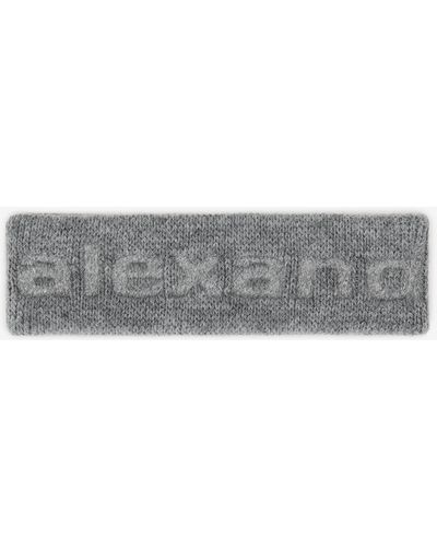 Alexander Wang Logo Headband In Compact Deboss - White