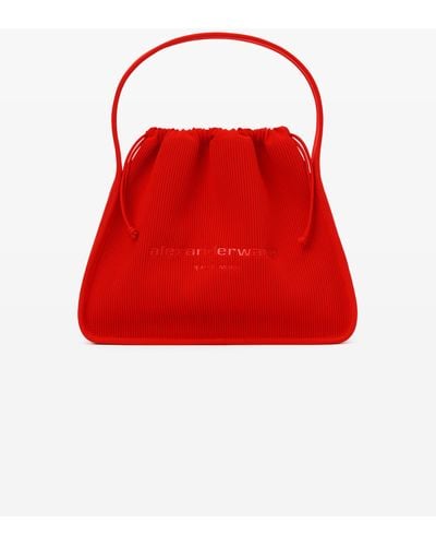 Alexander Wang Ryan Large Bag In Ribbed Knit - Red