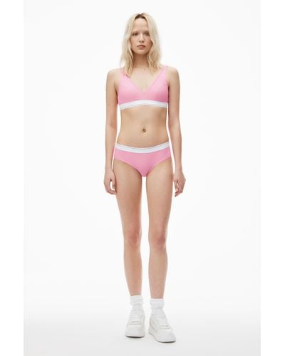 Alexander Wang Brief Underwear In Ribbed Jersey - Pink