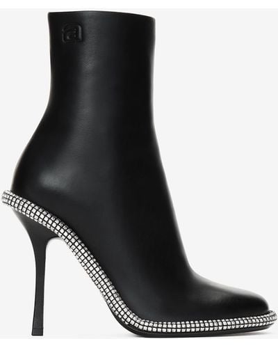 Alexander Wang Kira Ankle Boot In Leather - Black
