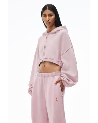 Alexander Wang High Waisted Sweatpant In Classic Terry - Pink
